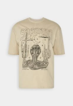 YOURTURN Unisex - Print T-Shirt - Tan -Yourturn 0509e4a795f4496d822dbadc2f46e429