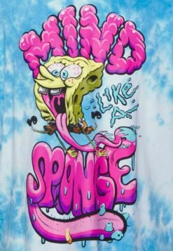 YOURTURN Spongebob Tie Dye Graphic Tee - Print T-Shirt - Blue -Yourturn 40875b87dec64753aa40d175f8bdc22e
