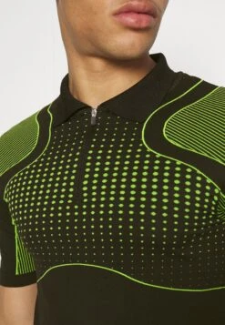 YOURTURN Unisex - Polo Shirt - Black/Green -Yourturn 55d461bd263e4076ade0a1ccce803e32