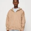 YOURTURN Unisex - Zip-Up Sweatshirt - Tan -Yourturn 57c0a3aeff634e7faa9643a1134afc25