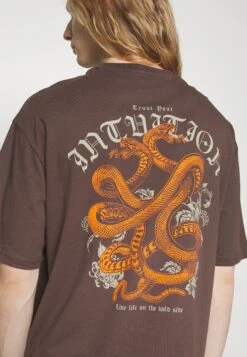 YOURTURN Unisex - Print T-Shirt - Brown -Yourturn 8ef63fbd76094d47944e6a2bfc8c2d80