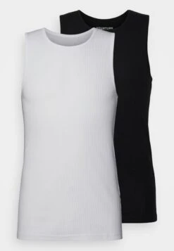 YOURTURN Slim Fit Ribbed Tank Unisex 2 Pack- Top - White/Black 14 YOURTURN Slim Fit Ribbed Tank Unisex 2 Pack- Top - White/Black -Yourturn 9bef1e2c291b408494d2cd2eeb9b8cc1