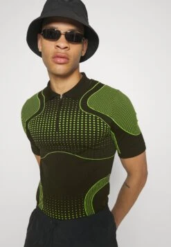 YOURTURN Unisex - Polo Shirt - Black/Green -Yourturn a932c9cd3699458d904952ff254a806a