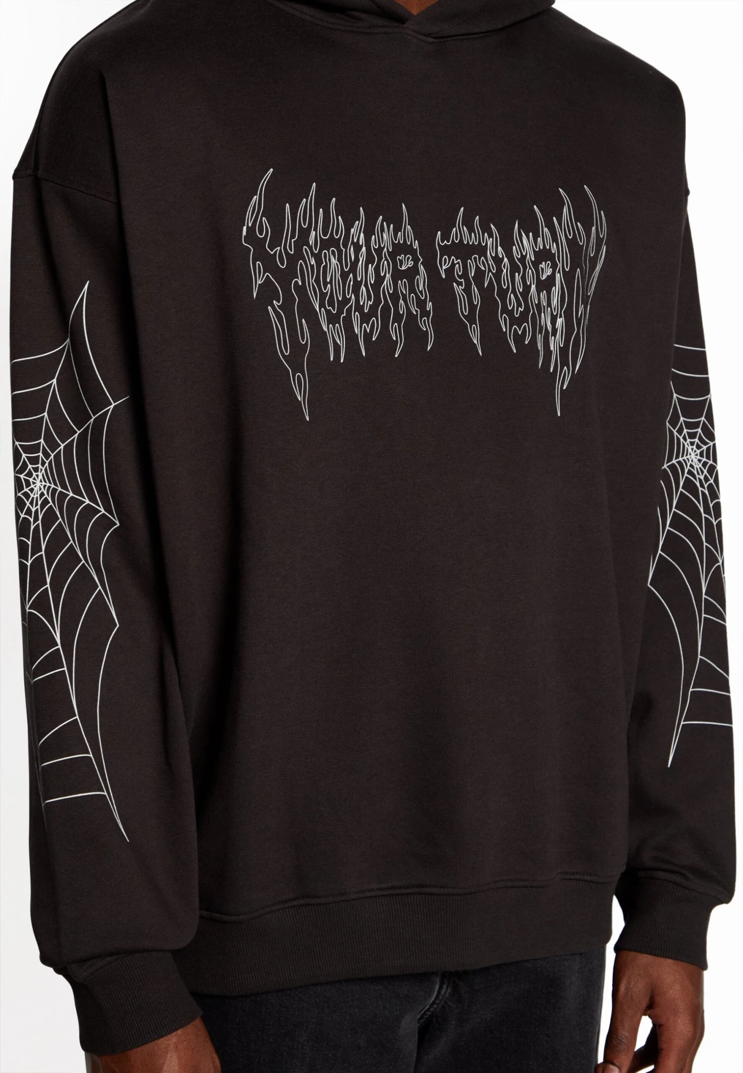 YOURTURN Spiderweb Unisex - Hoodie - Black 8 YOURTURN Spiderweb Unisex - Hoodie - Black - Image 6
