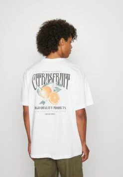 YOURTURN Orange Fruit Graphic Tee- Print T-Shirt - White -Yourturn c0c64de1e78b488f9f5c9e4f8f6a5666
