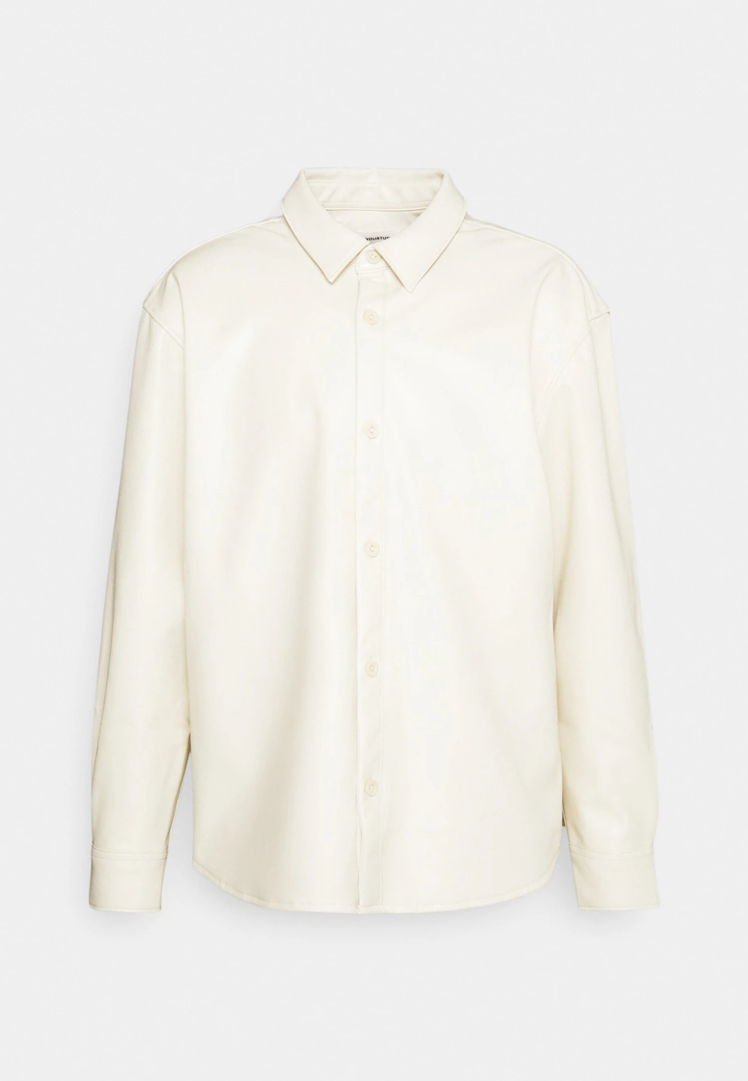 YOURTURN Unisex - Faux Leather Jacket - Beige 6 YOURTURN Unisex - Faux Leather Jacket - Beige - Image 4