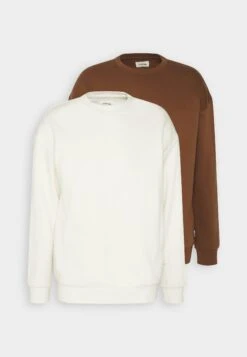 YOURTURN Unisex 2 Pack - Sweatshirt - Dark Brown/Off-White -Yourturn db8e5dd458f4415695ecd8f474fd5ba3