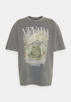 YOURTURN Nevada Wash Graphic Tee Washed - Print T-Shirt - Charcoal -Yourturn e59d9e6423b9457a9c28d61bafaf9fe9