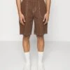 YOURTURN Unisex - Denim Shorts - Brown -Yourturn ed5d26a5f0ab47b69974ad3451b1f5c7
