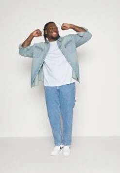 YOURTURN Unisex 2 Pack- Basic T-Shirt - Light Blue/Dark Blue